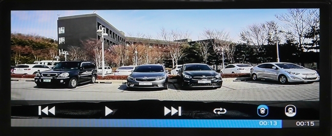 주행 영상기록장치 재생 화면