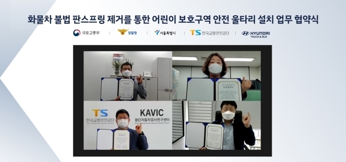 (왼쪽 상단부터 시계방향으로) 국토교통부 김정희 자동차 정책관, 서울특별시 이혜경 보행친화기획관, 현대차 국내사업본부장 유원하 부사장, TS 한국교통안전공단 류익희 자동차 검사 본부장