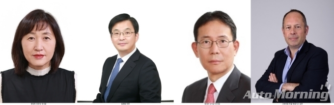 (왼쪽부터) ICT혁신본부장 진은숙 부사장, 기초선행연구소장 임태원 부사장, 러시아권역본부장 오익균 부사장, 그레이엄 러셀 제네시스 상무