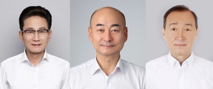 (왼쪽부터) 한국타이어앤테크놀로지 구본희 부사장, 이상훈 부사장, 정성호 부사장