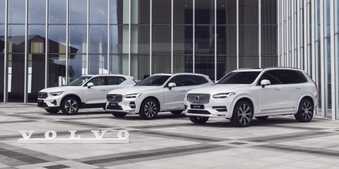 볼보자동차 XC 레인지 3종(왼쪽부터 XC40, XC60, XC90)