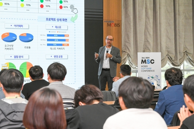 현대모비스가 지난 26일부터 이틀간 경기도 용인 기술연구소에서 ‘모비스 소프트웨어 컨퍼런스’를 개최했다. 이번 행사는 전사 차원에서 소프트웨어의 중요성을 강조하고 소프트웨어 개발문화 저변 확대를 위해 마련됐다.