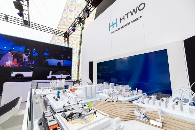 경주엑스포대공원 에어돔 ‘현대자동차그룹관’에 전시된 수소생태계 디오라마